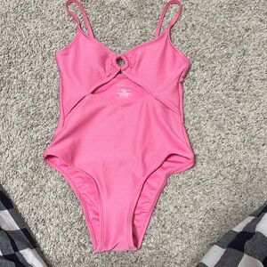 Pink aeropostale one piece bathing suit.